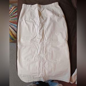 Leather skirt and jacket